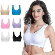 6 Pack Genie Bra Seamless Sports Underwear Breathable Sexy Invisible Vest For Yoga Running